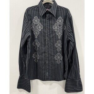 Fender Custom Shop Rock & Roll Religion Western Shirt Men XL Embroidered Crosses